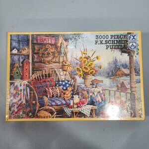 FX SCHMID 3000 Piece Super Jigsaw Puzzle “COUNTRY HIDEAWAY No.98616 1997 45”x 32
